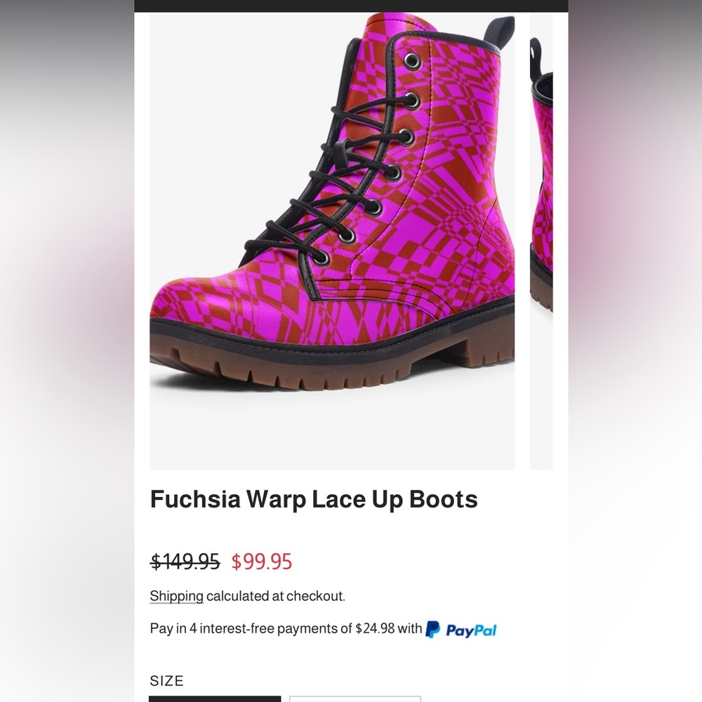 Women's Fuchsia Lace-Up Ankle Boots